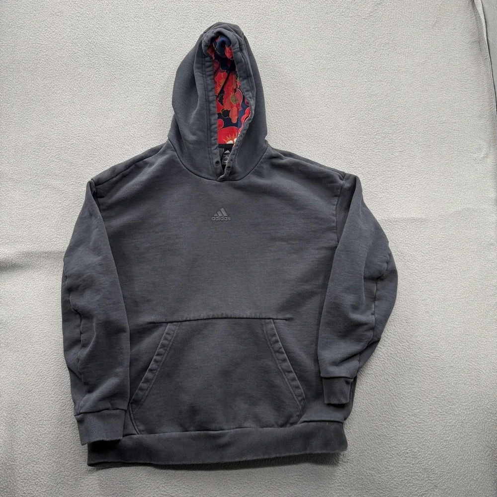 Adidas Hoodie Mens XL Black Tiger Graphic Fleece Pullover Sweatshirt Hoodie.